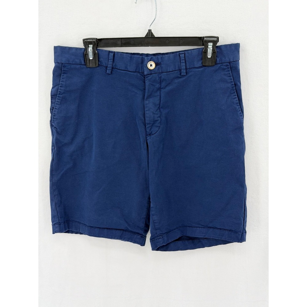 Robert Graham Shorts Mens 32 Navy Chino Classic Fit Stretch Casual Preppy Summer